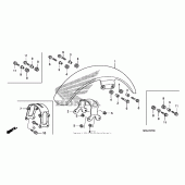 Схема узла: Переднее крыло для Honda VT750 Shadow Phantom