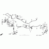 Схема вузла: Задня гальмівна система (fsc600`02 / d`03-`05) для Honda FSC600 Silver Wing