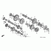 Схема вузла: Трансмісія для Honda XR650