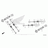 Схема узла: Распредвал & Клапан для Honda GL1800 Gold Wing