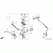 Схема вузла: Передній гальмівний циліндр для Honda GL1800 Gold Wing