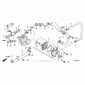 Схема вузла: Водяний насос для Honda VTX1800