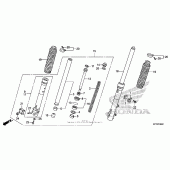 Схема вузла: Вилка передньої осі для Honda CRF150 CRF150F