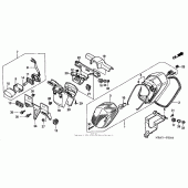 Схема вузла: Задній ліхтар (Стоп-сигнал) для Honda VT750 Shadow Deluxe