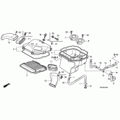 Схема вузла: Повітряний фільтр для Honda GL1800 Gold Wing