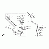 Схема вузла: Передній гальмівний циліндр (VT1100CV / CW / C2) для Honda VT1100 Shadow ACE