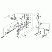Схема узла: Передний тормозной цилиндр (CBR1000RR) для Honda CBR1000 CBR1000RR Fireblade