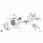 Схема вузла: Фара для Honda VT1300 Fury