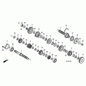 Схема вузла: Трансмісія для Honda CB600F Hornet