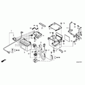 Схема узла: Аккумулятор (2) для Honda VT750 Shadow Spirit