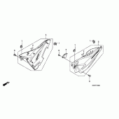 Схема вузла: Бічний обтічник для Honda CBF125