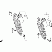 Схема узла: Задний амортизатор для Honda CB1000 CB1000F