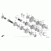 Схема вузла: Трансмісія для Honda CRF150 CRF150F