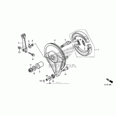 Схема вузла: Задній гальмівний барабан для Honda CMX250 Rebel