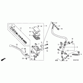Схема вузла: Передній гальмівний циліндр для Honda VT750 Shadow Aero