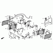 Схема вузла: Радіатор для Honda VFR800 Interceptor