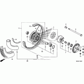 Схема вузла: Заднє колесо для Honda CMX250 Rebel