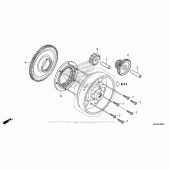 Схема вузла: Привід стартера для Honda CB1100