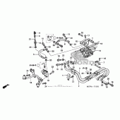 Схема узла: Задний тормозной шланг (abs) для Honda VFR800 Interceptor