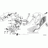 Схема вузла: Taillight + license light (1) для Honda VT1300 Stateline