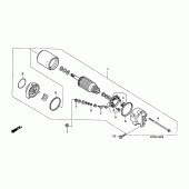 Схема узла: Стартер электрический для Honda VF750 Magna