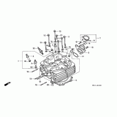 Схема вузла: Головка циліндра для Honda XR600