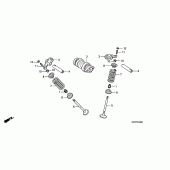 Схема узла: Распредвал & Клапан для Honda CBF125