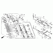 Схема вузла: Задній амортизатор для Honda CRF150 CRF150RB