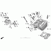 Схема вузла: Головка циліндра front для Honda VT600 Shadow VLX
