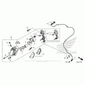 Схема вузла: Передній гальмівний супорт для Honda NC700