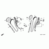 Схема вузла: Ланцюг ГРМ & Натяжник & Заспокоювач для Honda VT750 Shadow ACE