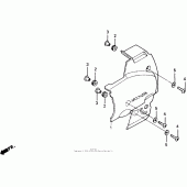 Схема узла: Left боковая накладка для Honda CB1000 CB1000F