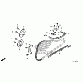 Схема узла: Цепь ГРМ & Натяжитель & Успокоитель для Honda FSC600 Silver Wing