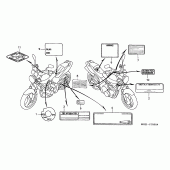 Схема вузла: Інформаційні наклейки (CB600F2 / F3 / 4/5/6) для Honda CB600F Hornet