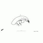 Схема узла: Переднее крыло для Honda VT1100 Shadow Spirit