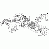 Схема узла: Воздушный фильтр (1) для Honda VT600 Shadow VLX