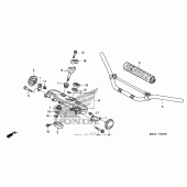 Схема вузла: Верхня траверса & Кліпон керма для Honda CRF250 CRF250X