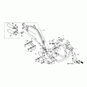 Схема вузла: Вихлопна система для Honda XL600 Transalp