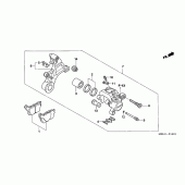 Схема вузла: Задній гальмівний супорт (CBR1000RR6 / 7) для Honda CBR1000 CBR1000RR Fireblade