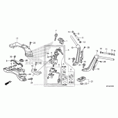 Схема вузла: Верхня траверса & Кліпон керма для Honda GL1800 Gold Wing