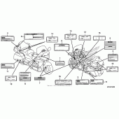 Схема вузла: Інформаційні наклейки для Honda GL1800 Gold Wing