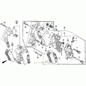 Схема вузла: Передній гальмівний супорт для Honda CBR1000 CBR1000F Hurricane