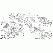 Схема вузла: Left rear cover / water pum p для Honda CB1300 Super Four