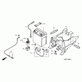 Схема вузла: Акумулятор для Honda VT125 Shadow