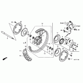 Схема вузла: Переднє колесо для Honda XL700V Transalp