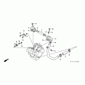 Схема узла: Труба водная для Honda VFR750F Interceptor