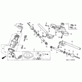 Схема узла: Верхняя траверса & Клипон руля для Honda CBR1000 CBR1000RR Fireblade