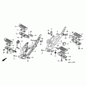 Схема вузла: Підніжки для Honda XL1000V Varadero