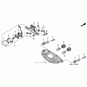 Схема узла: Задний фонарь (Стоп-сигнал) для Honda VTR1000 Superhawk