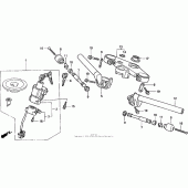 Схема вузла: Верхня траверса і Кліпон керма для Honda CBR900RR CBR919RR Fireblade